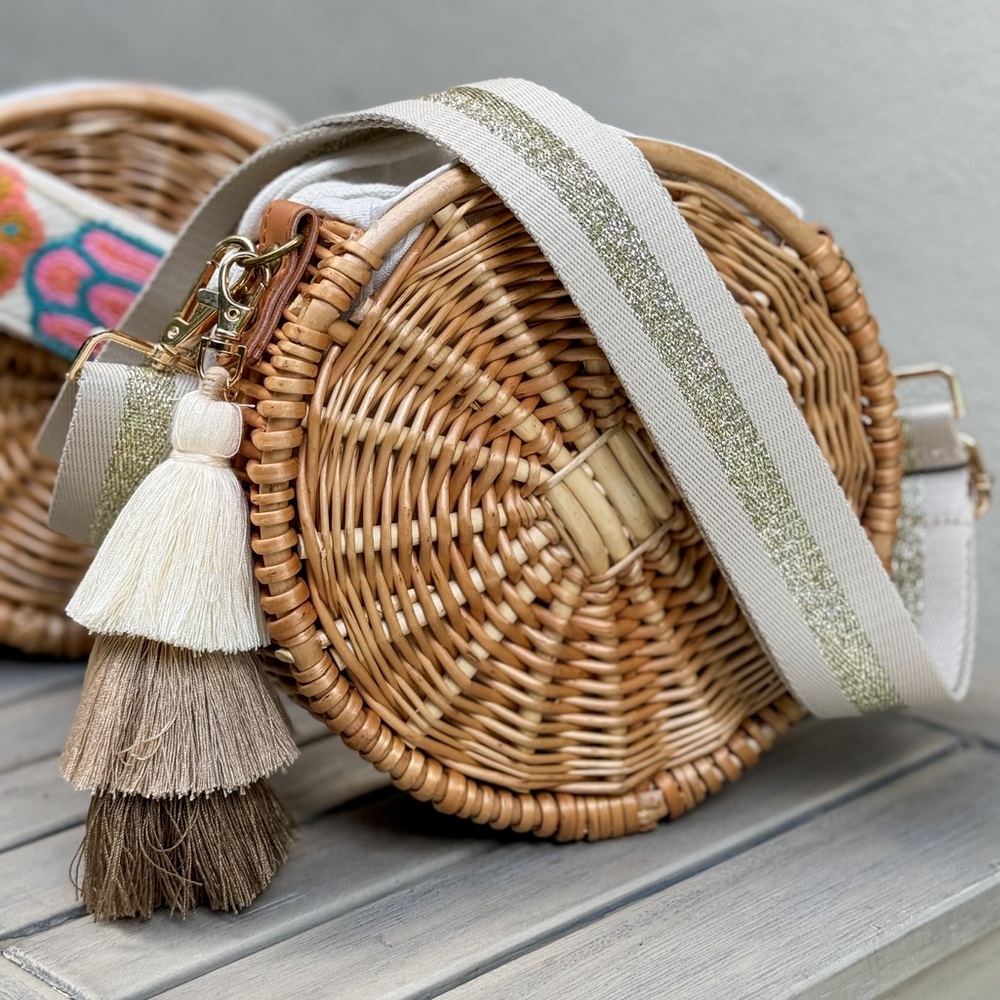 Biarritz Sac tassel Round Rattan Bag customized